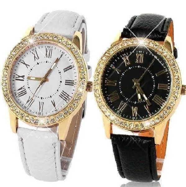 Casual Elegance Yellow Gold Geneva Watch With Matching Face ~ Two Classic Colors