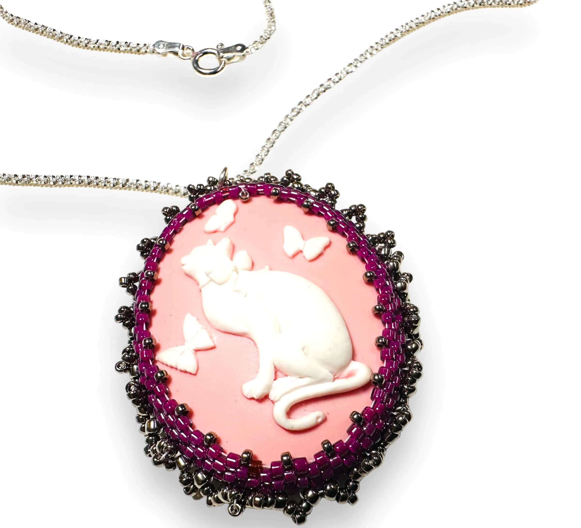 Cat Cameo Necklace