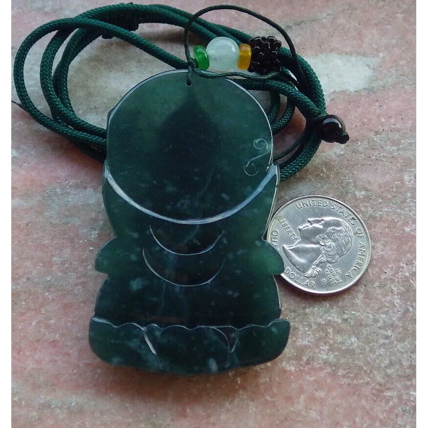 Certified Icy Blue Water Natural A Jade Jadeite Pendant Guanyin Kwan Yin Necklace