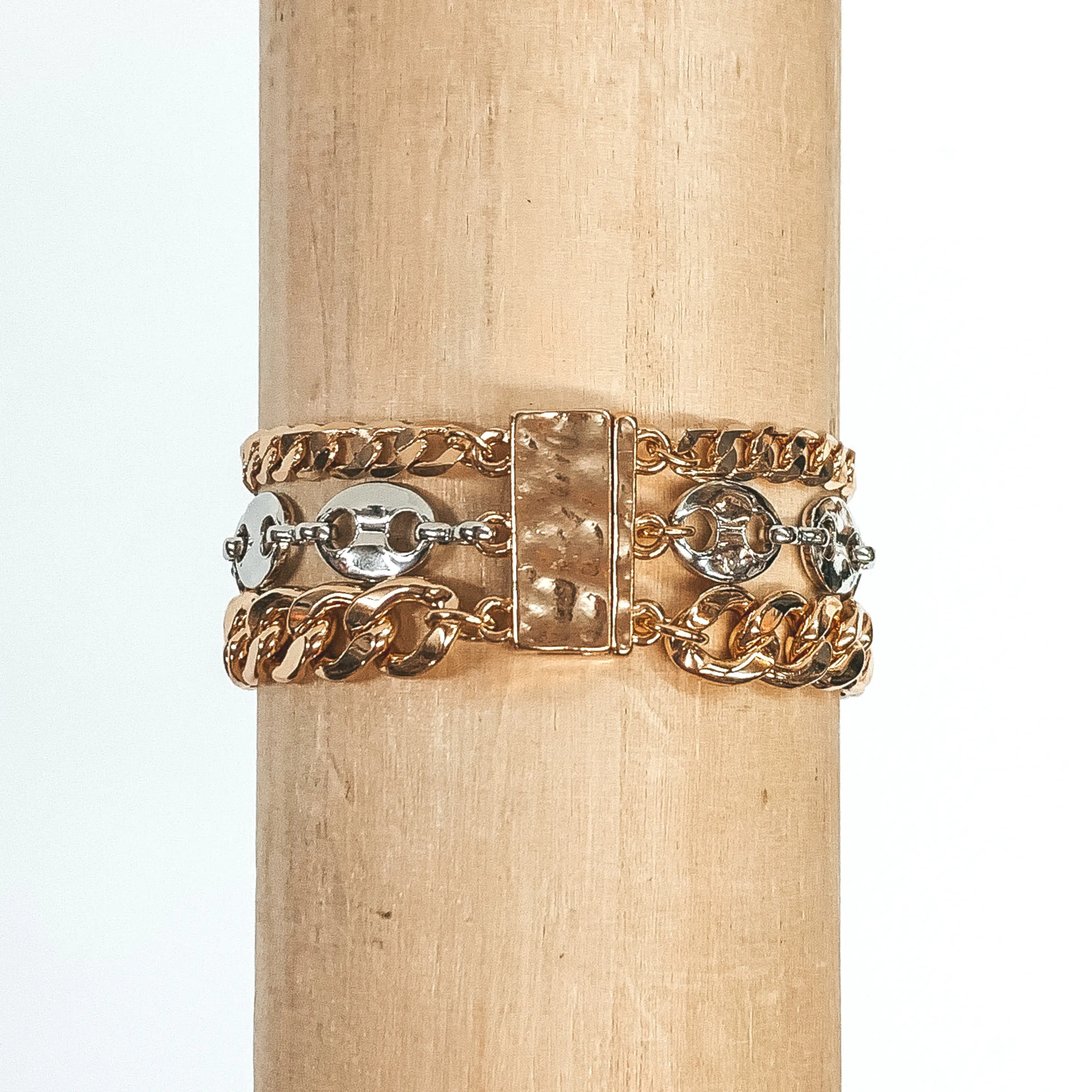 Chain Magnetic Bracelet in Gold/Silver