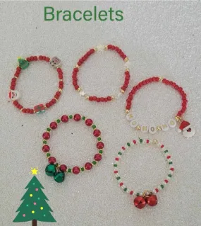 Christmas beaded bracelet