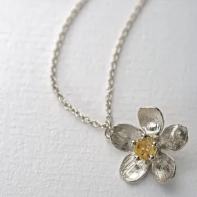 Citrine Buttercup Necklace