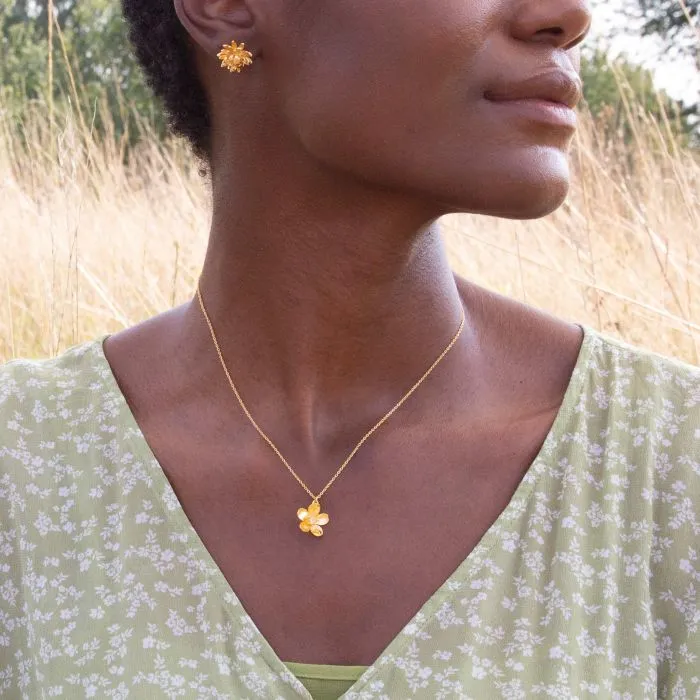 Citrine Buttercup Necklace