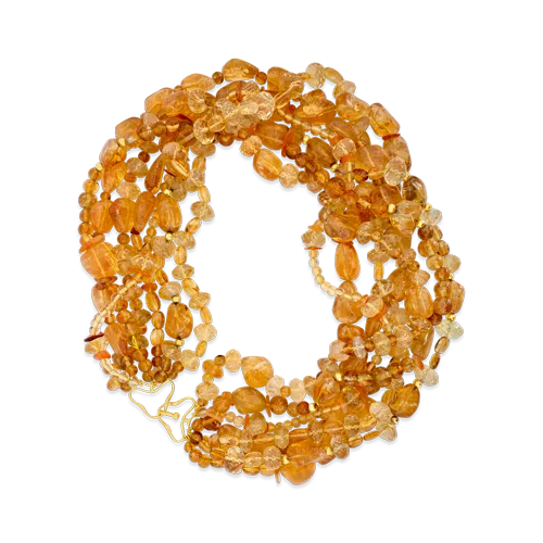 Citrine Torsade Estate Necklace