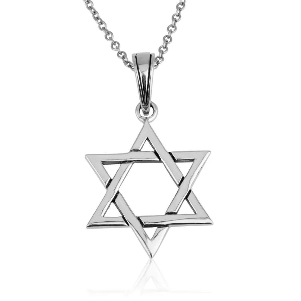 Classic David Star Silver Pendant Beautiful Traditional Symbol Jewelry Holy Land