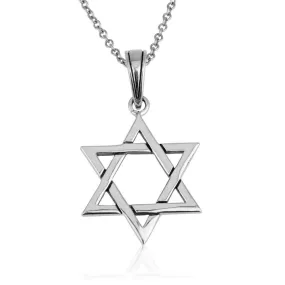 Classic David Star Silver Pendant Beautiful Traditional Symbol Jewelry Holy Land