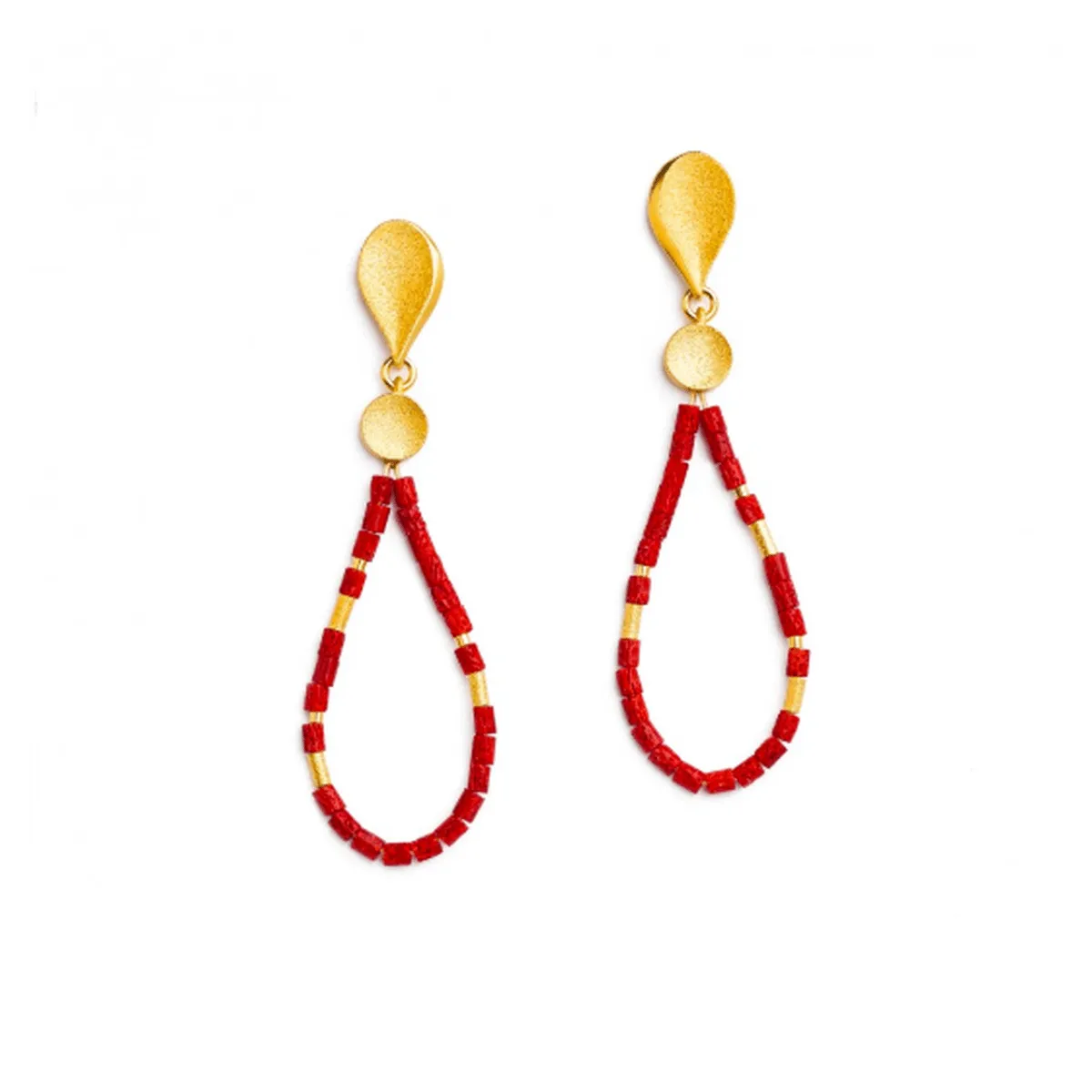 Clino Sponge Coral Earrings - 15541296