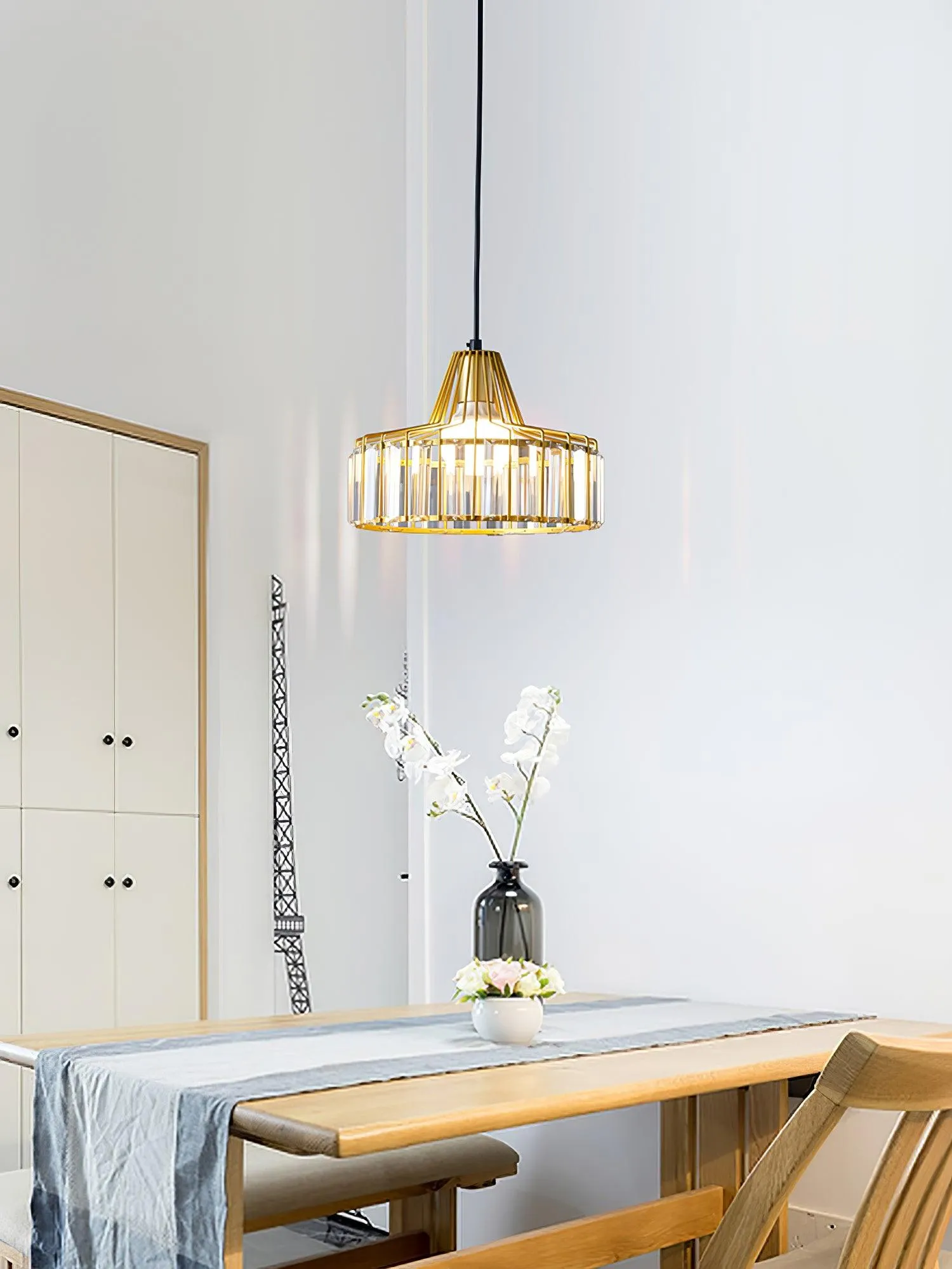 Crystal Drum Pendant Lamp