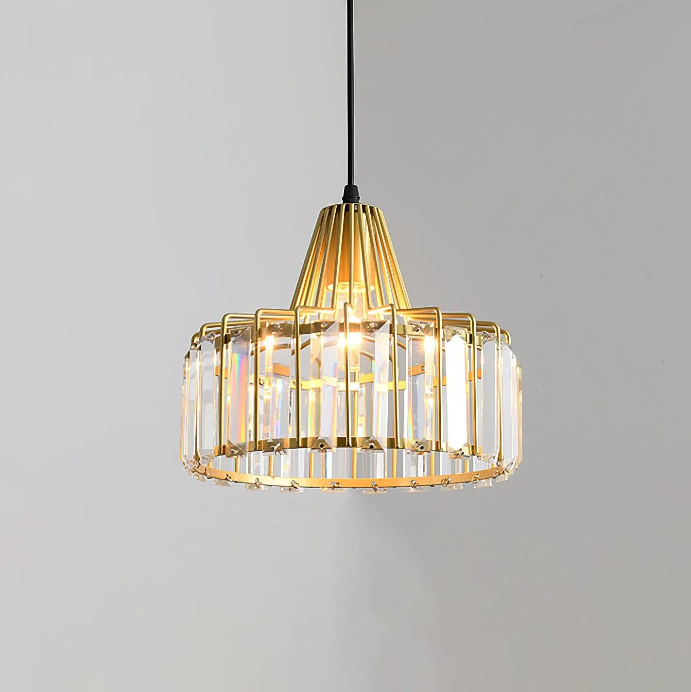 Crystal Drum Pendant Lamp