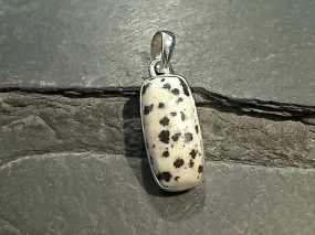 Dalmatian Jasper, Sterling Silver Small Pendant