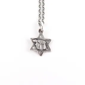 Delicate Chai in Star of David Necklace