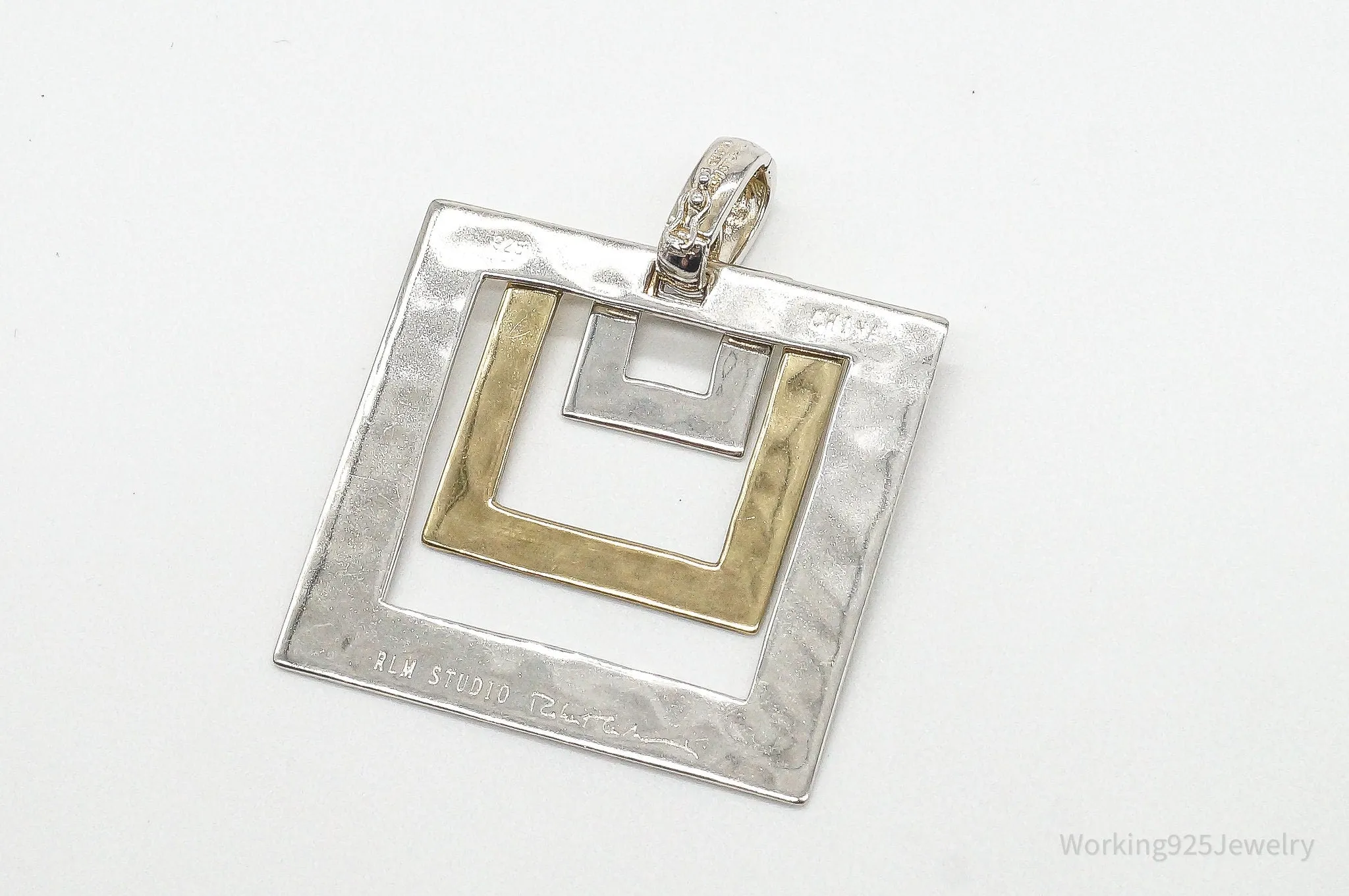 Designer RLM Studio Robert Lee Morris Brass Sterling Silver Pendant