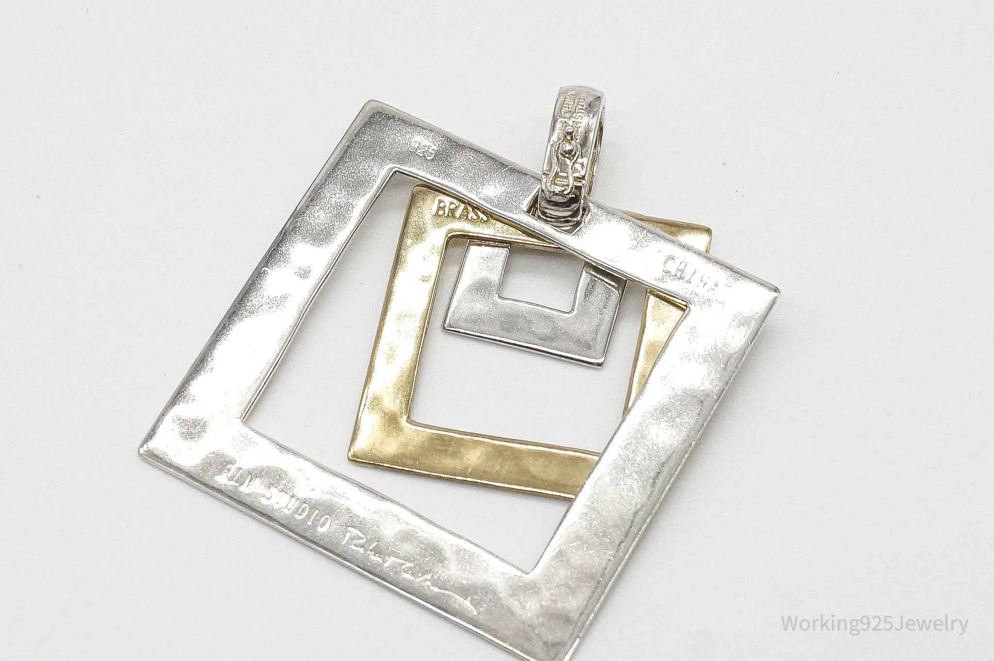 Designer RLM Studio Robert Lee Morris Brass Sterling Silver Pendant