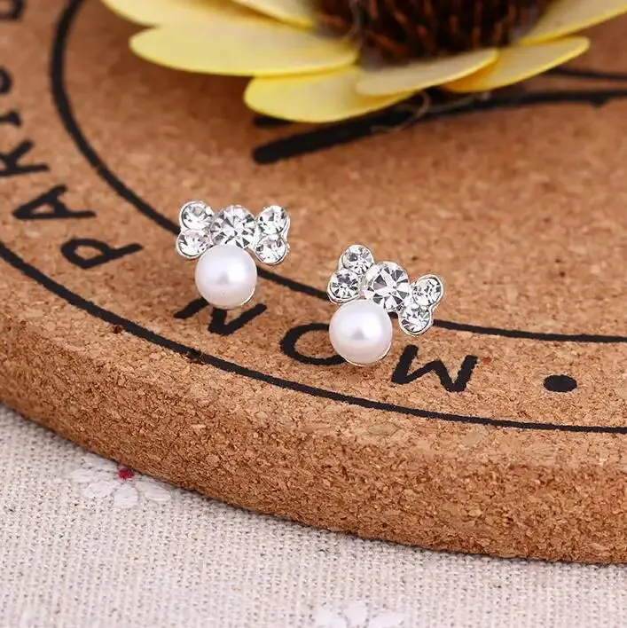 Earrings For Women Pearl Cute Fashion Girls Animal Jewelry Trend Rabbit Flower Heart Fruit Cherry Butterfly