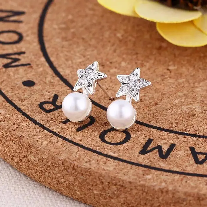 Earrings For Women Pearl Cute Fashion Girls Animal Jewelry Trend Rabbit Flower Heart Fruit Cherry Butterfly