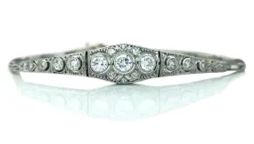 Edwardian 1.07ct Old Cut Diamond Bracelet 6.25in