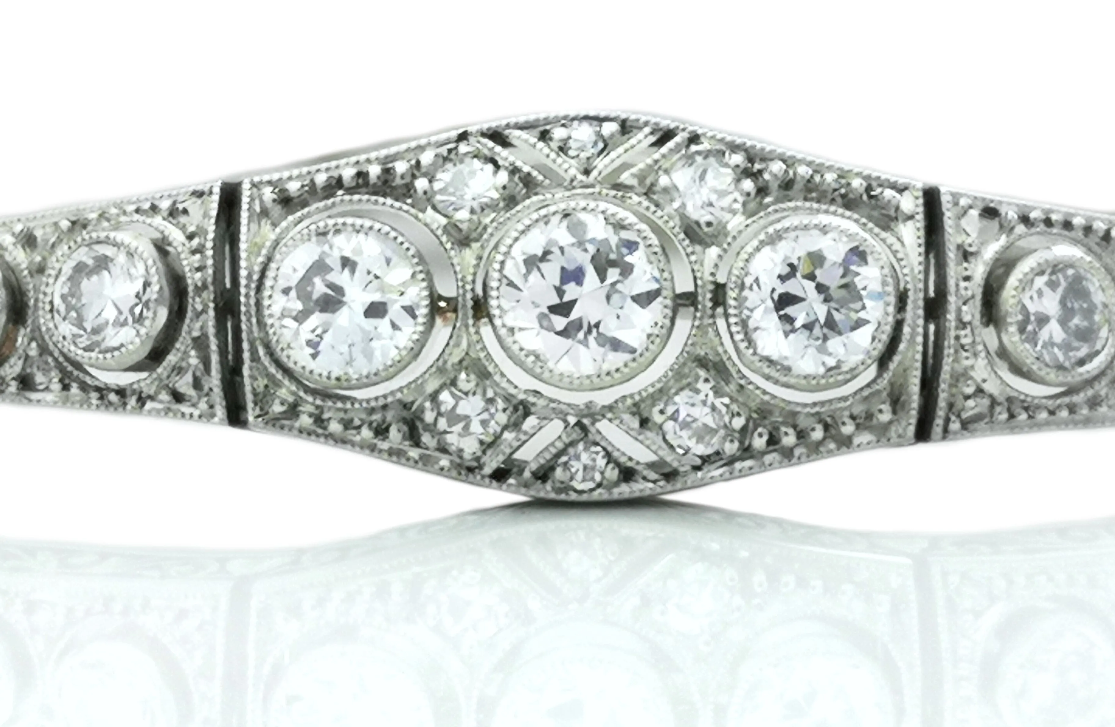 Edwardian 1.07ct Old Cut Diamond Bracelet 6.25in