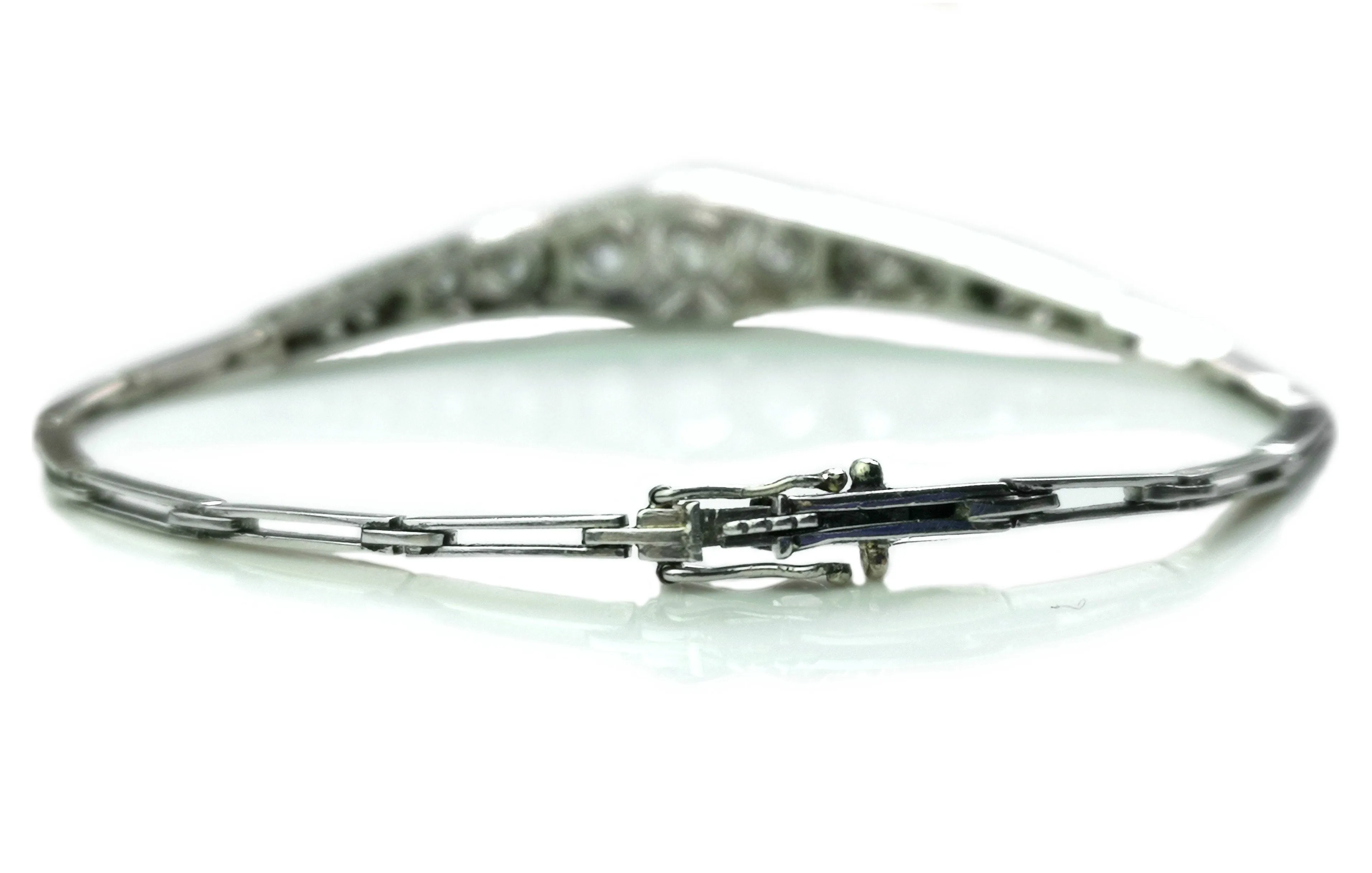 Edwardian 1.07ct Old Cut Diamond Bracelet 6.25in