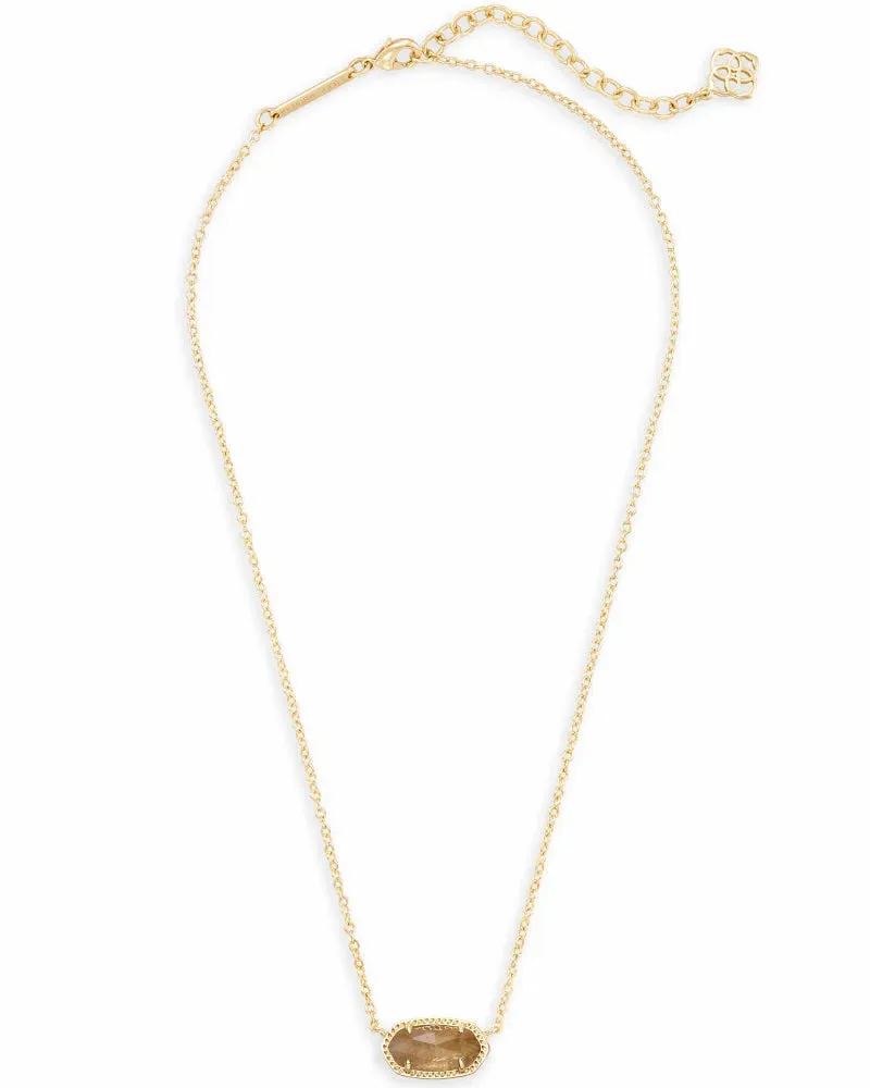 Elisa Gold Pendant Necklace in Citrine