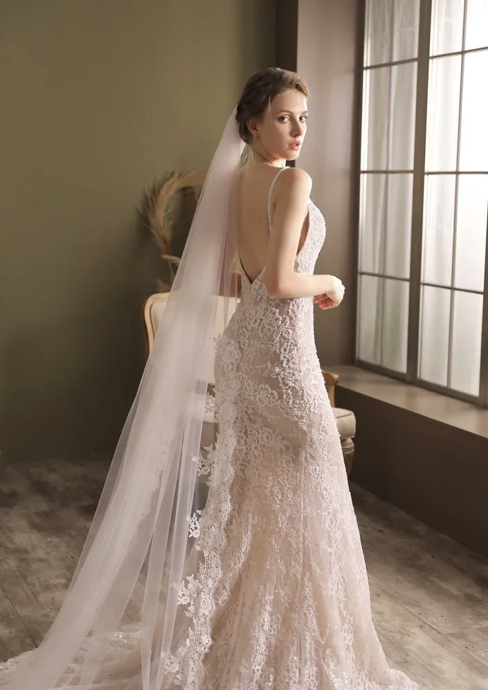 Elizabeth | Lace Long Veil