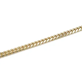 Estate Solid 14K Yellow Gold Cuban Link Chain Bracelet 6.25" 6.00mm