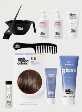 Expert Kit - 5.5 Perm kit, Miracle Shot, Icy Shade Shot, Icy Gloss x 1, Bowl & Brush, Miracle Mask, Comb, Shampoo, Conditioner