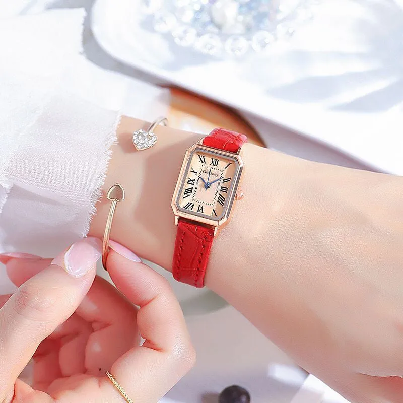 Fashion Watch Women's Life Waterproof Korean Simple Small Rectangular