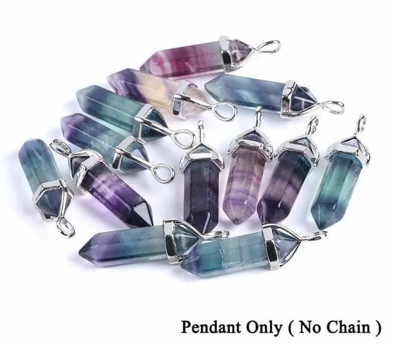 Fluorite Necklace Pendant Natural