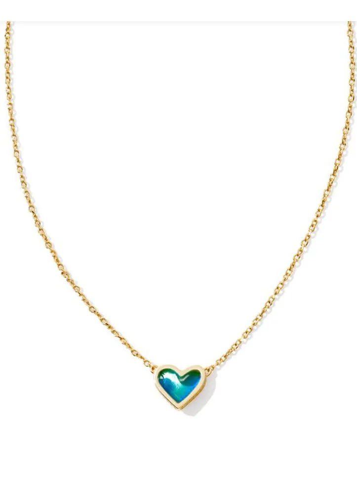 Framed Ari Heart Pendant Necklace Gold Mood Stone by Kendra Scott