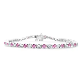 Gemstone & Diamond Tennis Bracelet