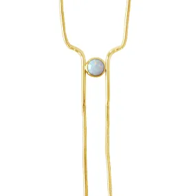 Glamrocks Jewelry - Ocean Drive Bolo- Opal- Gold