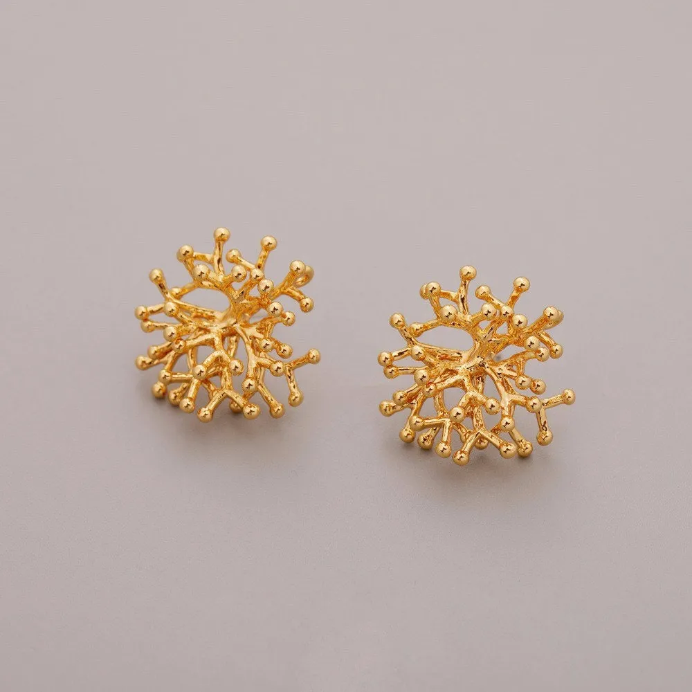 Gold Coral Earrings