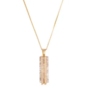 Gold Sahara Smokey Quartz Pendant Necklace