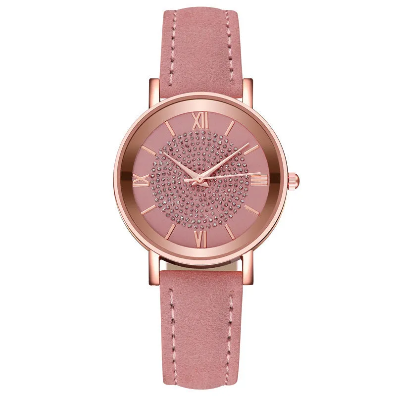 Gypsophila Watch Women's Fashion Multi-Color Roman Scale Quartz Wrist Watch Women's