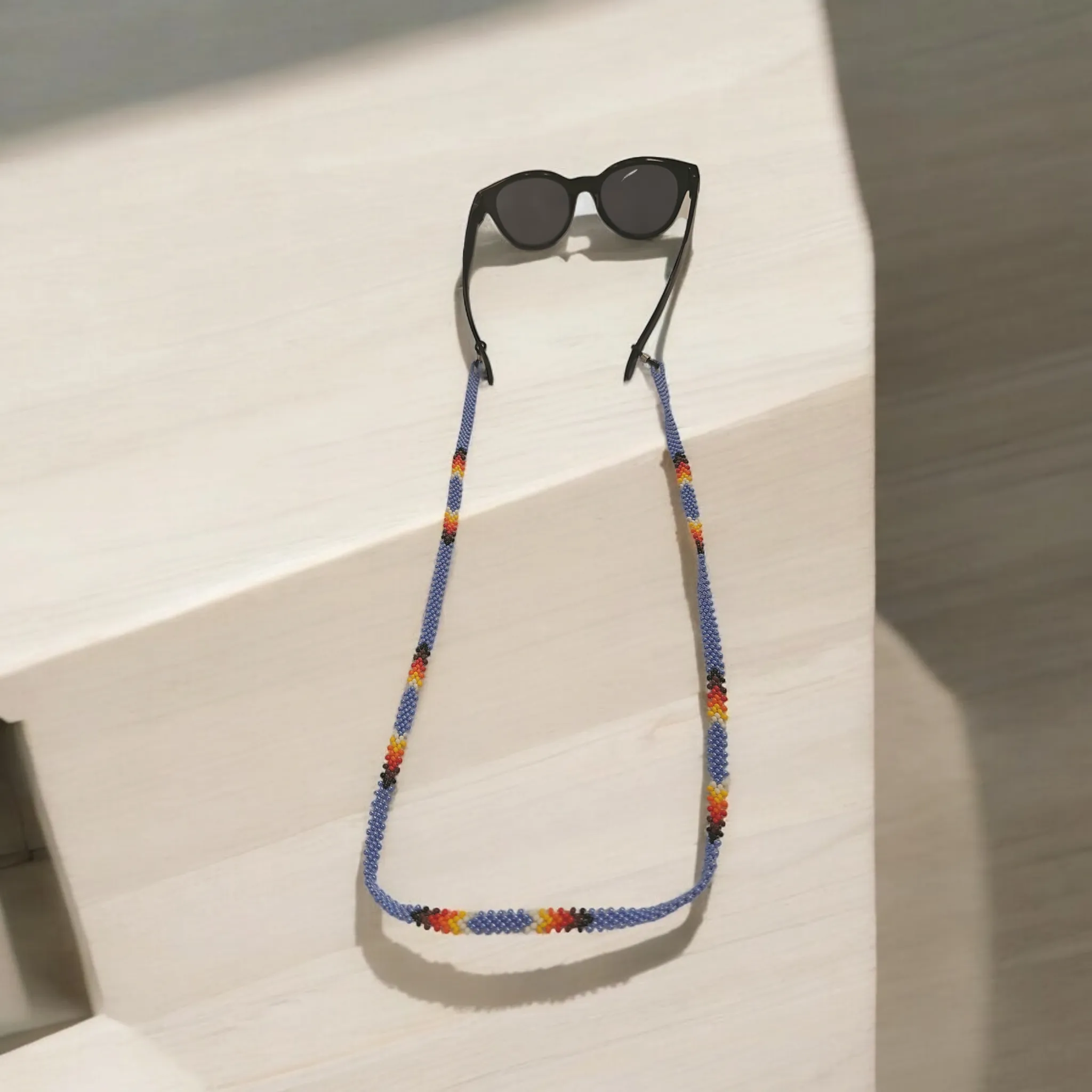 Handmade glasses  chain ( blue )