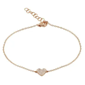 Heart Charm Link Bracelet