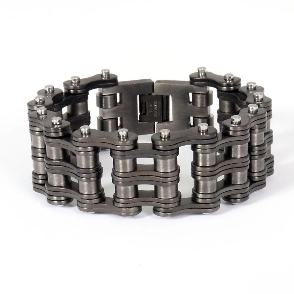 Hot Leathers JWB4111 Triple Wide Gun Metal Bracelet