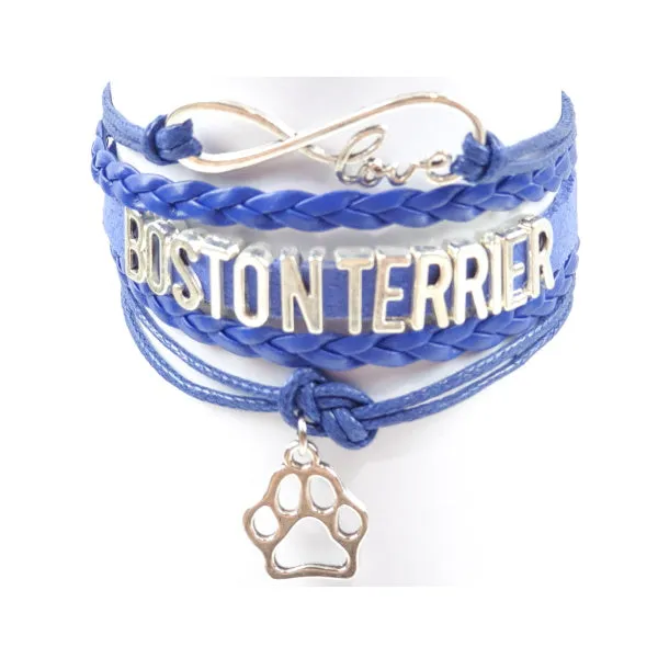 Infinity Love Boston Terrier Bracelet