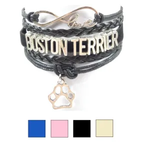 Infinity Love Boston Terrier Bracelet