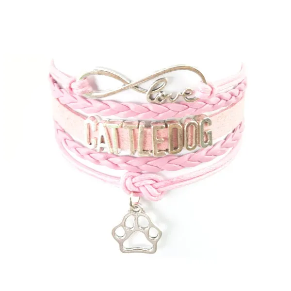 Infinity Love Cattle Dog Bracelet