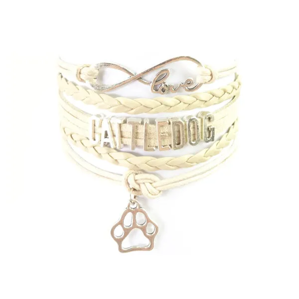 Infinity Love Cattle Dog Bracelet