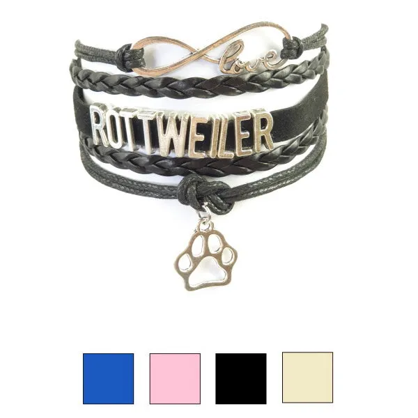 Infinity Love Rottweiler Bracelet