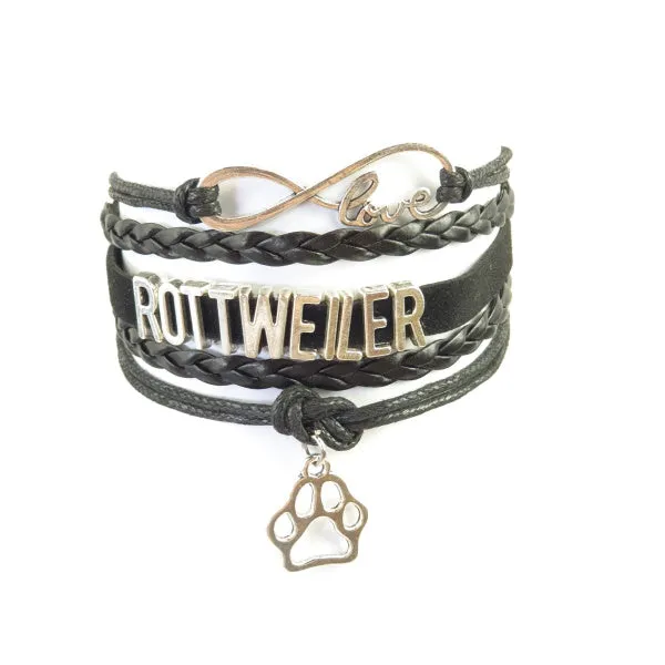 Infinity Love Rottweiler Bracelet