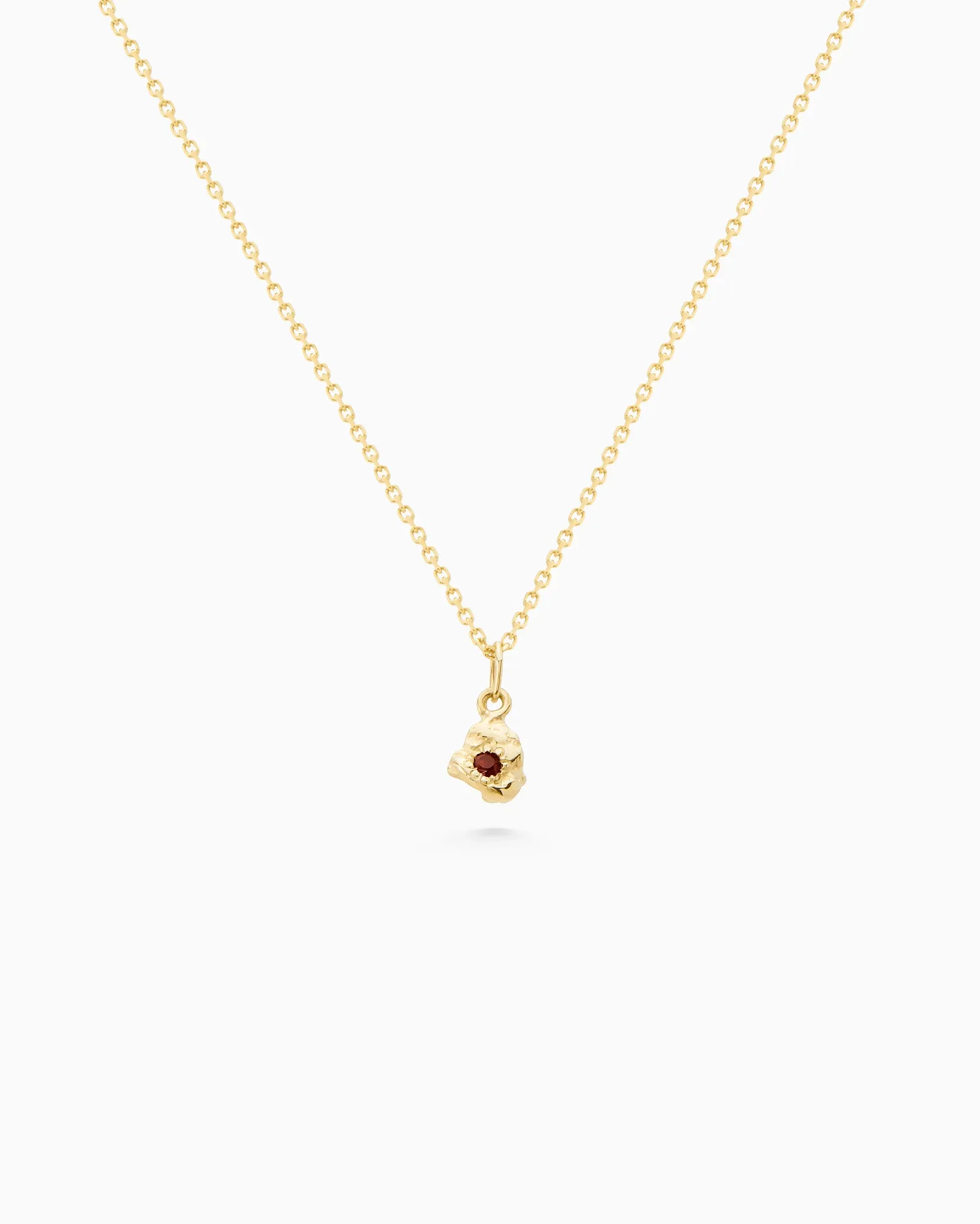 Ingot Stone Pendant | Yellow Gold