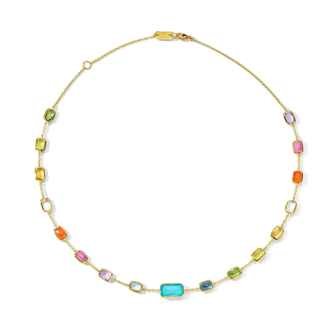 IPPOLITA Rock Candy Short Chain Necklace in Summer Rainbow