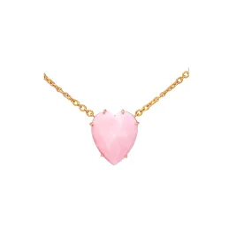 Irene Neuwirth 'Love' Heart Shape Pink Opal Necklace