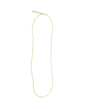 Jade Long Necklace - Gold