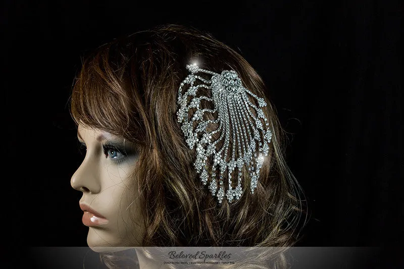 Jobellle Art Deco Drape Hair Comb | Rhinestone