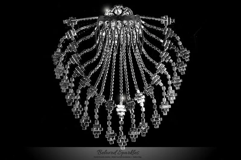 Jobellle Art Deco Drape Hair Comb | Rhinestone