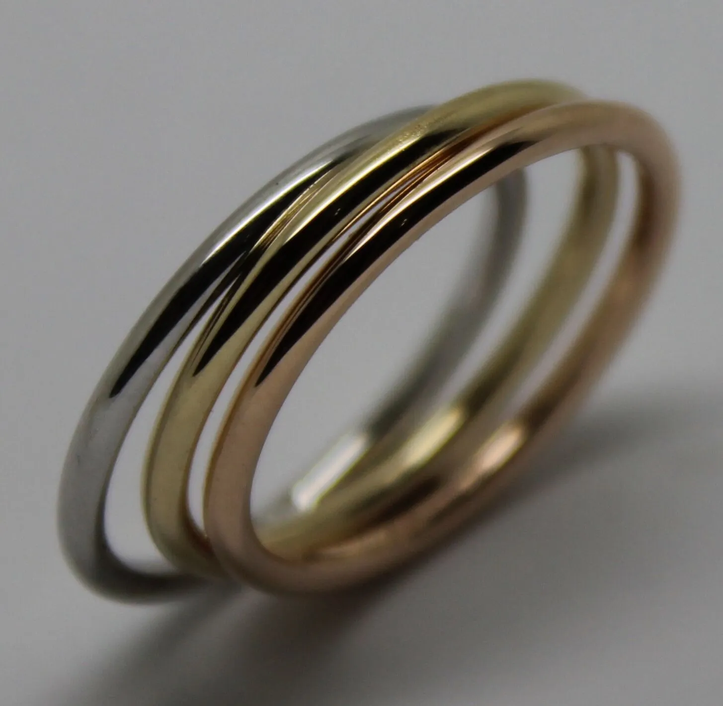 Kaedesigns, Genuine Solid Stackable Rings 9ct Yellow, White And Rose Gold Bands